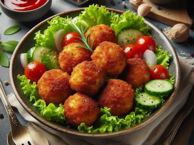 Crispy Pan-Fried Chicken Meatballs Recipe – Easy Snack Idea 1 fried chicken balls