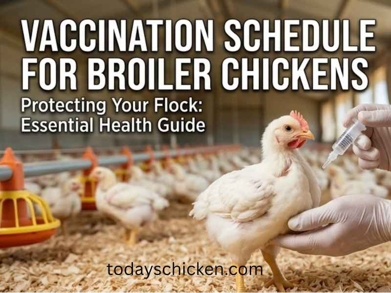 Vaccination Schedule for Broiler Chickens | Today's Chicken 1 Featured image showing a worker administering vaccine to a chick following a proper vaccination schedule for broiler chickens.